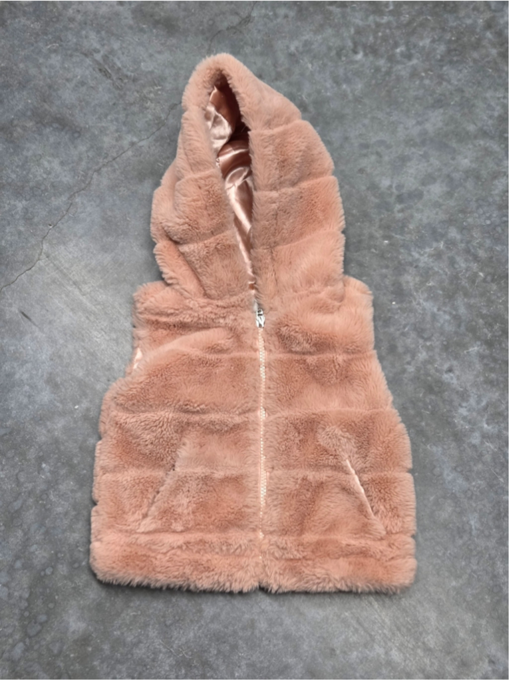 Urban Republic Girls' Vest Dusty Rose Size 2T Teddy Bear Aesthetic Après-Ski